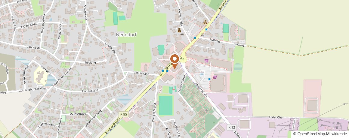 Anfahrtskarte: ELB-MAKLER, Bremer Straße 55 B, 21224 Rosengarten / Nenndorf